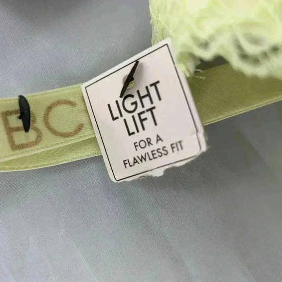 BCBG Shadow Lime Green Light Lift Wired Lace Bra Size 36DD NWT - Picture 3 of 8